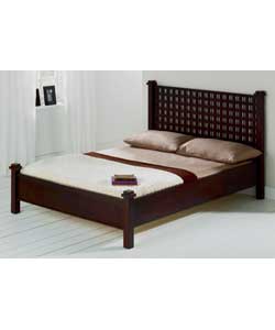 canton Double Bed with Cushion Top Mattress