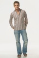 mens striped shirt and jeans