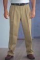 pleat-front chino trousers
