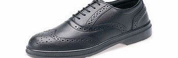 Capps LH707 Leather Black Lace Brogue Safety Shoe With Antistatic Sole (UK 8/EURO 42)