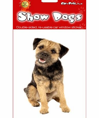 Car-Pets Ltd Border Terrier Dog Window/Fridge Stickers x 2