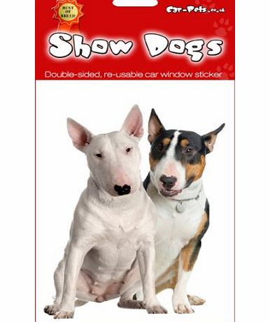Car-Pets Ltd Bull Terrier Dog Window/Fridge Stickers x 2