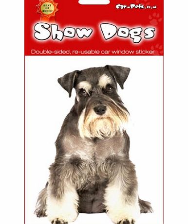 Car-Pets Ltd Miniature Schnauzer Dog Window/Fridge Stickers x 2