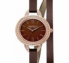 Caravelle New York Ladies Carla Brown Leather