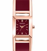 Caravelle New York Ladies Gilt and Red Bangle