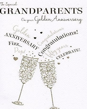 Cards To Special Grandparents on Your 50th Golden Wedding Anniversary Card 8364