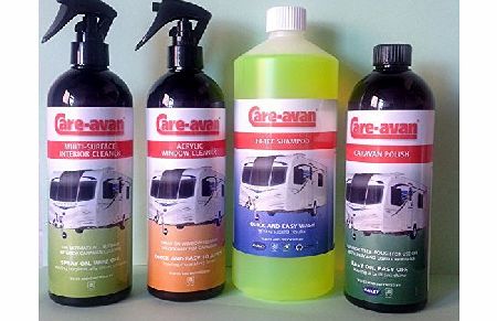 Caravan Cleaning Set (Shampoo,Polish,Acrylic Window & Multi Surface Interior Cleaner) UKs Best Endorsed by Bailey Caravan Free Postage