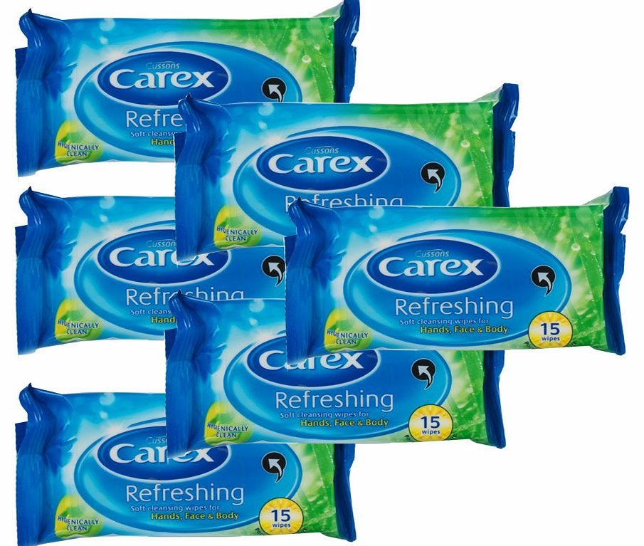 Carex Refreshing Soft Cleansing Wipes 6 Pack