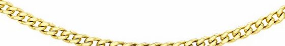 Carissima Gold Carissima 9ct Yellow Gold Diamond Cut Curb Chain Adjustable 46cm 5cm Extender