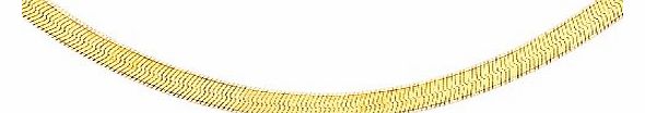 Carissima 9ct Yellow Gold Plain Herringbone Chain Necklace 40cm/16``