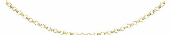 Carissima 9ct Yellow Gold Round Belcher Curb Chain Necklace 41cm/16``