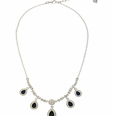 Carolee Oval Drop Glass Stone Necklace
