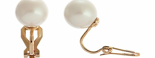 Carolee Simulated Pearl Clip Earrings, White