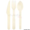 Assorted Wooden Cutlery Set of 24