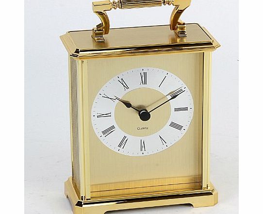 Gold Colour Gilt Design Roman Numerals Carriage Clock