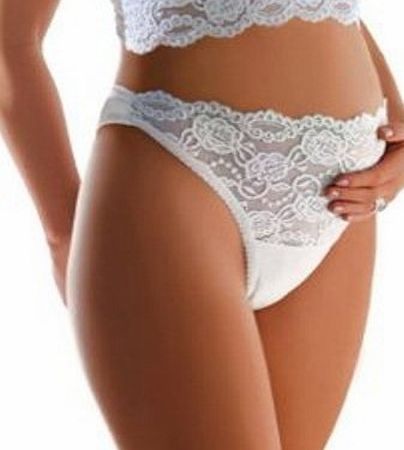Carriwell Lace Stretch Panties (Medium, White)