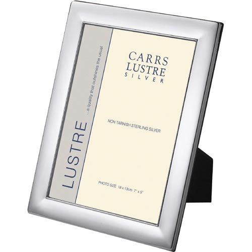 Carrs Of Sheffield 15 x 10cm Plain Rectangle Frame With Mahogany Finish Back In Silver Plate By Carrs Of Sheffield