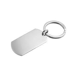 Dog Tag Key ring In Sterling Silver By Carrs Of Sheffield