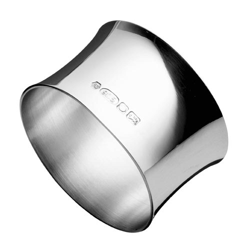 Carrs Of Sheffield Plain Round Concave Napkin Ring In Sterling Silver By Carrs Of Sheffield