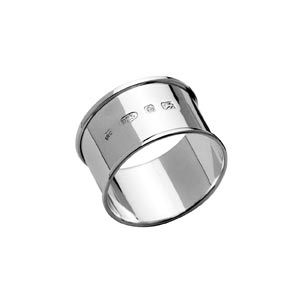 Carrs Of Sheffield Plain Round Napkin Ring With Wrap In Sterling Silver By Carrs Of Sheffield