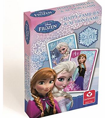 Disney Frozen 2-In-1 Happy Families & Action Game Playing Cards