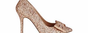 Carvela Kurt Geiger Chloe gold glitter embellished heels