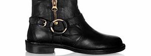 Carvela Kurt Geiger Tough black leather zip-up ankle boots