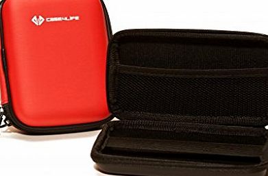 Case4Life Red Hard Shockproof Digital Camera Case Bag for Sony Cybershot HX50, HX50V, HX60, HX60V, HX90V - Lifetime Warranty