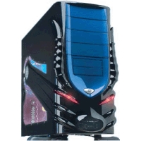 CasEdge Diabolic Minotaur Blue Midi Tower case with 400W PSU ( 10 Drive Bays Front Access USB Au