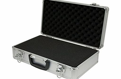 Cases and Enclosures Aluminium Flight Case Microphone Camera Silver 400x240x125mm Foam Insert