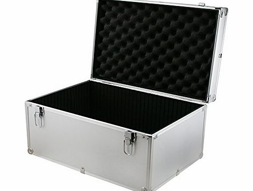 Cases and Enclosures Aluminium Flight Case Silver DJ Tool Box 450x310x240mm Internal Divider