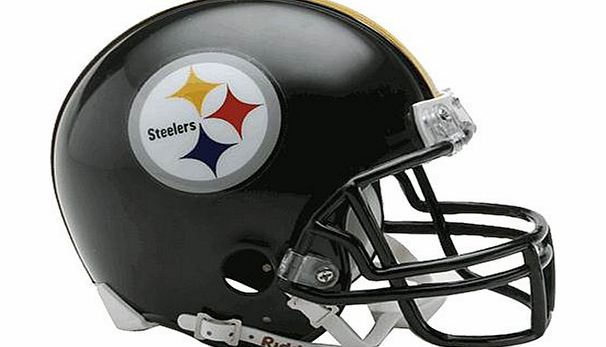 Caseys Pittsburgh Steelers Replica Mini Helmet w/ Z2B Face Mask