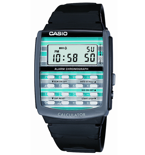 Black Retro Calculator Watch from Casio
