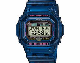 Casio G-Shock blue square digital watch