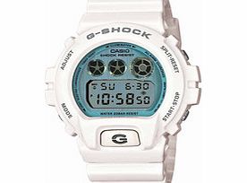 Casio G-Shock white and blue digital watch