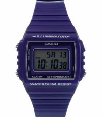 Casio LCD Purple Resin Strap Watch