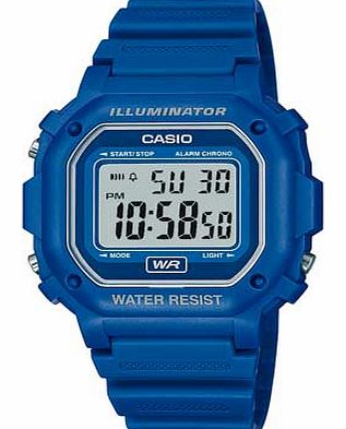 Mens Blue Digital Illuminator Watch