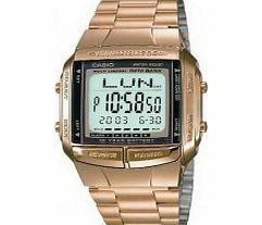Casio Mens Collection Databank Gold Watch