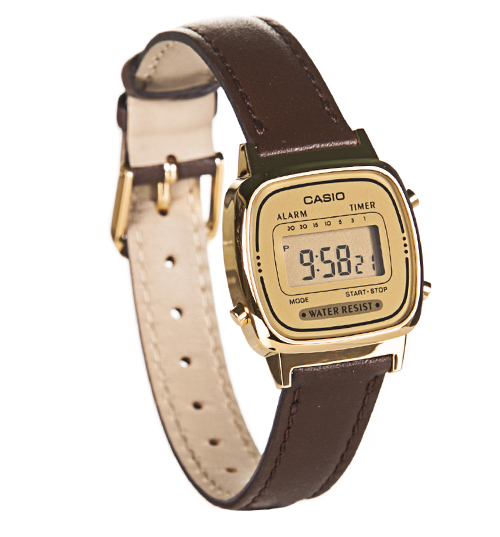 Retro Brown Strap Digital Watch from Casio