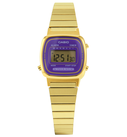 Slimline Gold and Purple Watch from Casio