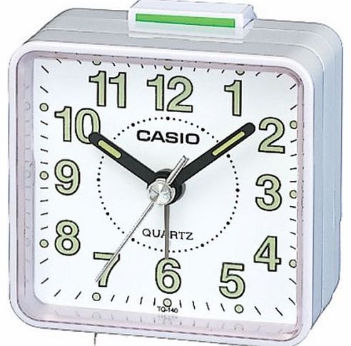 Casio TQ140-7 Beep Alarm Clock, White