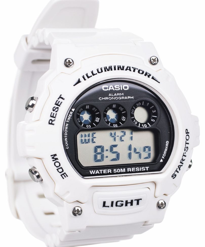 Casio White Water Resist Illuminator Watch