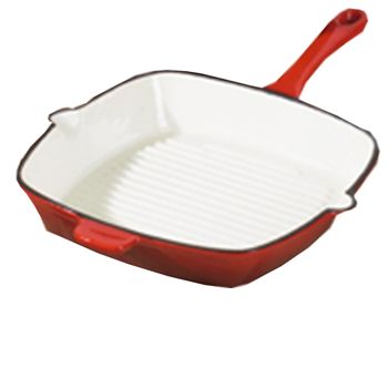 Iron Skillet Pan in Red New