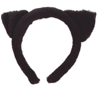 Ears - Black Fur on Headband