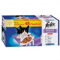 Felix Adult Cat Food Pouches 100G X 48 Jumbo