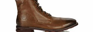 CAT Mens Murray light brown leather boots