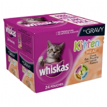 Whiskas Kitten Food Pouch 100G X 48 Pack Mega