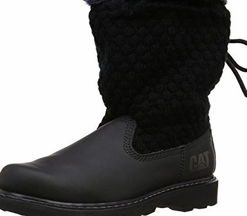 Caterpillar CAT Footwear Womens Bruiser Scrunch Fur Slouch Boots P307019 Black 6 UK, 39 EU