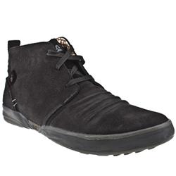 Male Caterpillar Status Hi Waxy Leather Upper Casual Boots in Black