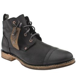 Male Morrison Leather Upper Casual Boots in Black